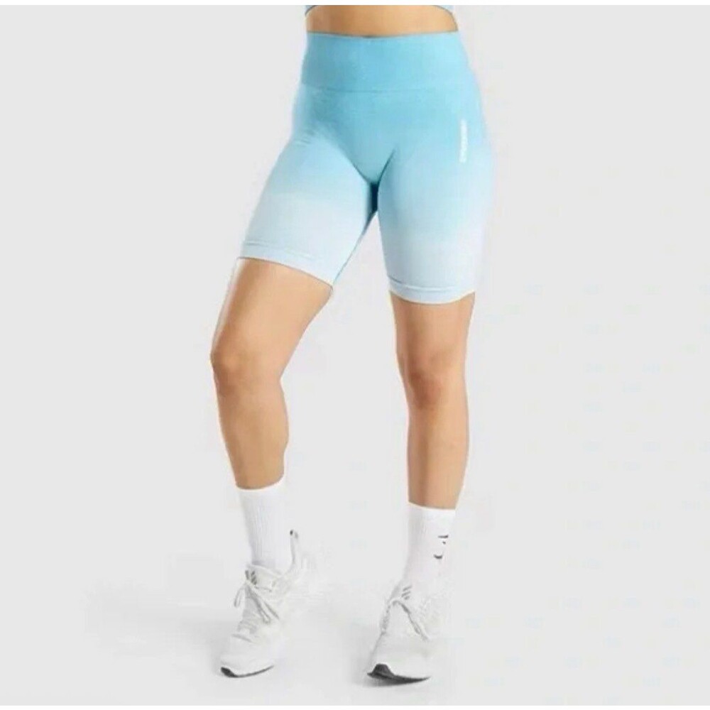 Gymshark Adapt Seamless Shorts Sz. Medium Light Blue Marl Ombré